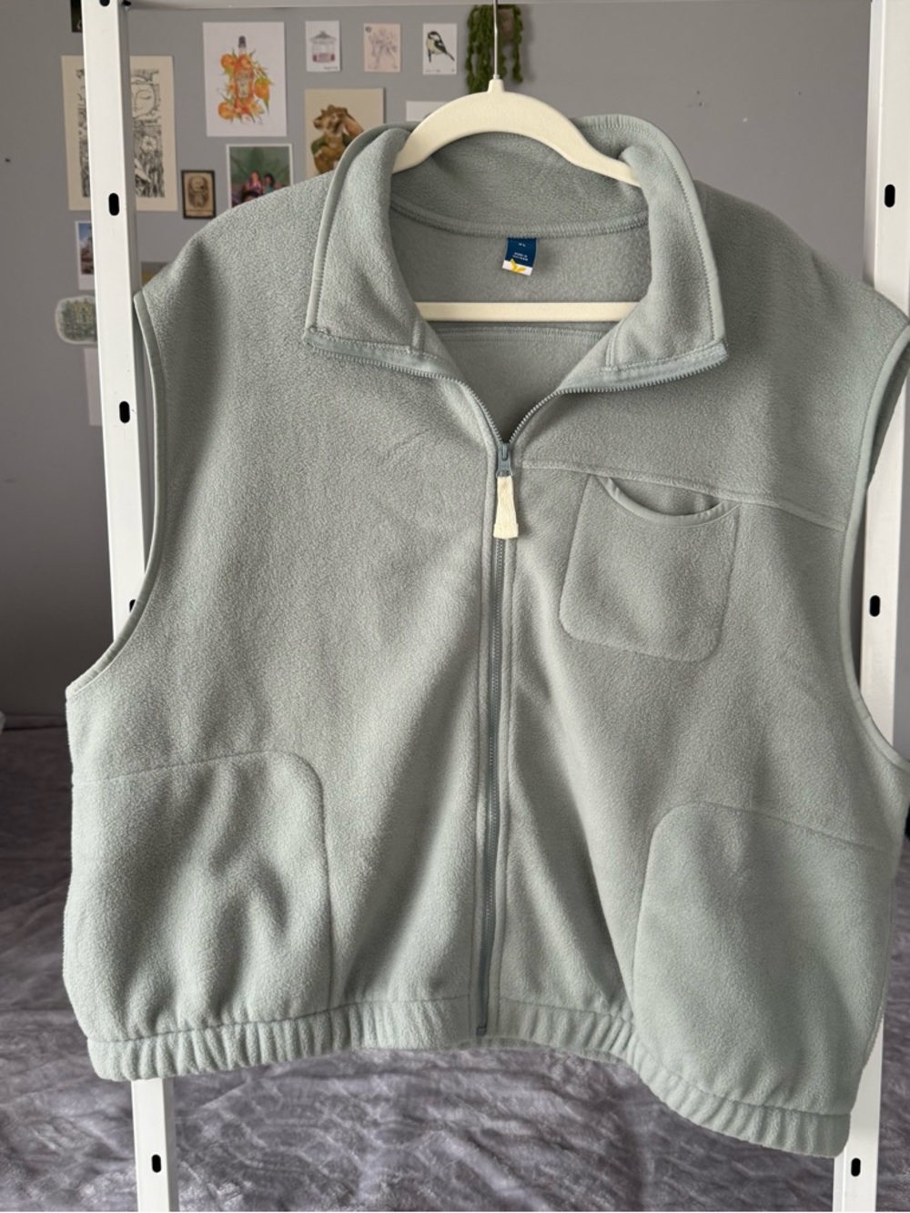 Old Navy Sage Green Fleece Vest XL